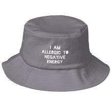 Old School I AM ALLERGIC TO NEGATIVE ENERGY Bucket Hat