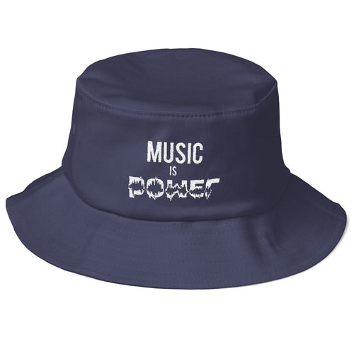 Old School MUSIC  IS POWER Bucket Hat