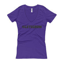 #LETSGROW Women's V-Neck T-shirt
