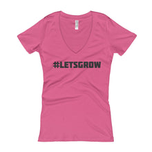 #LETSGROW Women's V-Neck T-shirt