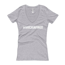 #SUCKAFREE Women's V-Neck T-shirt