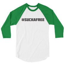 #SUCKAFREE 3/4 sleeve classic baseball shirt